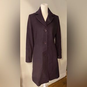 Vintage Kristen Blake cashmere wool blend notch collar peacoat, size 6